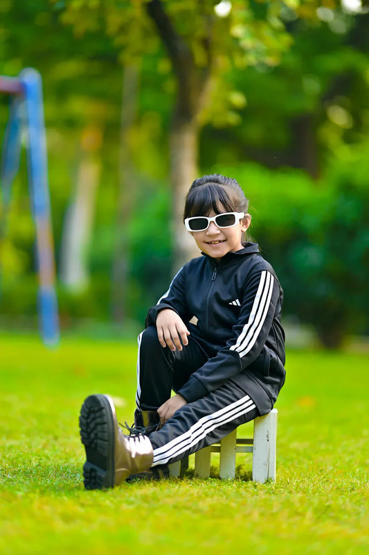 Kids Winter Track Suit ( Black T Line )